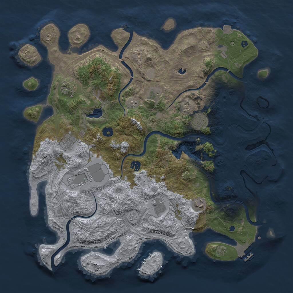 Rust Map: Procedural Map, Size: 4250, Seed: 845755482, 15 Monuments