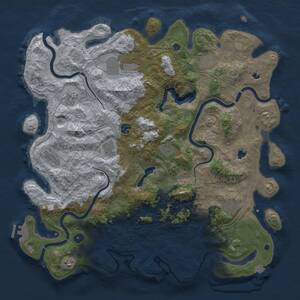 Thumbnail Rust Map: Procedural Map, Size: 4500, Seed: 756344701, 15 Monuments