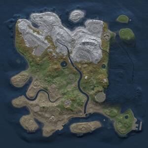 Thumbnail Rust Map: Procedural Map, Size: 3500, Seed: 562890174, 12 Monuments