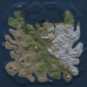 Thumbnail Rust Map: Procedural Map, Size: 4500, Seed: 2063368059, 17 Monuments