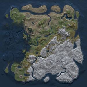 Thumbnail Rust Map: Procedural Map, Size: 5000, Seed: 8246565, 17 Monuments