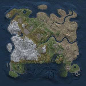 Thumbnail Rust Map: Procedural Map, Size: 3700, Seed: 183370164, 17 Monuments