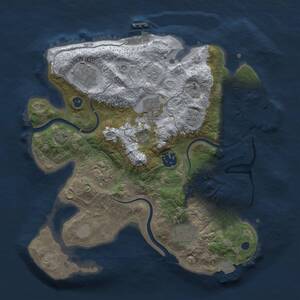 Thumbnail Rust Map: Procedural Map, Size: 3000, Seed: 533490580, 12 Monuments