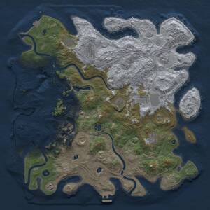 Thumbnail Rust Map: Procedural Map, Size: 4500, Seed: 410211626, 16 Monuments