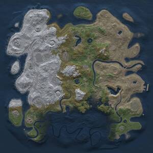 Thumbnail Rust Map: Procedural Map, Size: 4500, Seed: 20260507, 16 Monuments