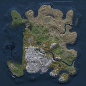 Thumbnail Rust Map: Procedural Map, Size: 3500, Seed: 4852774, 14 Monuments