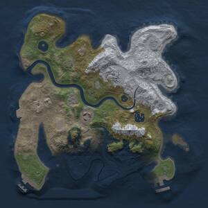Thumbnail Rust Map: Procedural Map, Size: 3000, Seed: 847392615, 10 Monuments