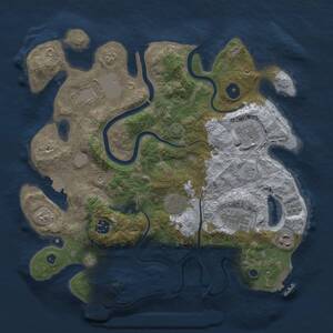 Thumbnail Rust Map: Procedural Map, Size: 3500, Seed: 1112712634, 13 Monuments