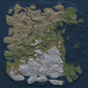 Thumbnail Rust Map: Procedural Map, Size: 6000, Seed: 1154993774, 17 Monuments