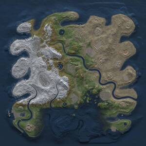 Thumbnail Rust Map: Procedural Map, Size: 3750, Seed: 1902024018, 17 Monuments