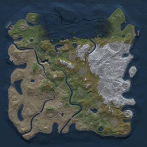 Thumbnail Rust Map: Procedural Map, Size: 4500, Seed: 1744787887, 17 Monuments