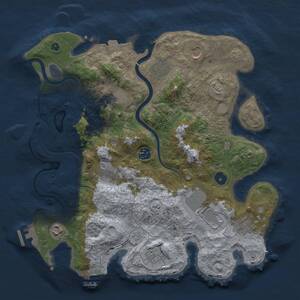 Thumbnail Rust Map: Procedural Map, Size: 3700, Seed: 818554935, 16 Monuments