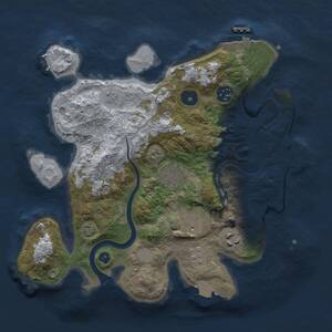 Thumbnail Rust Map: Procedural Map, Size: 3000, Seed: 2119394907, 11 Monuments