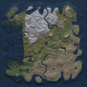 Thumbnail Rust Map: Procedural Map, Size: 4500, Seed: 1866735634, 16 Monuments