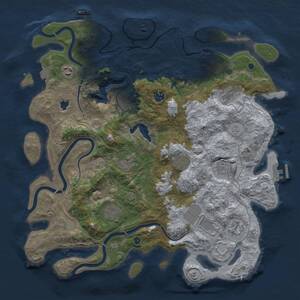 Thumbnail Rust Map: Procedural Map, Size: 4250, Seed: 2018710230, 16 Monuments