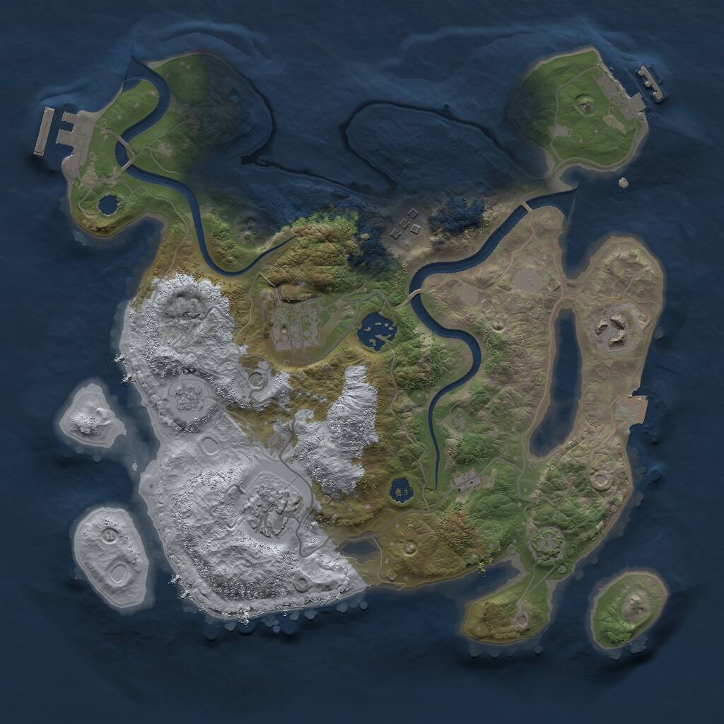 Rust Map: Procedural Map, Size: 3000, Seed: 316867030, 11 Monuments