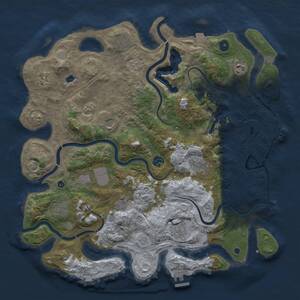 Thumbnail Rust Map: Procedural Map, Size: 4250, Seed: 1268740219, 17 Monuments