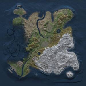 Thumbnail Rust Map: Procedural Map, Size: 3000, Seed: 805487176, 11 Monuments