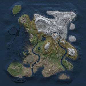 Thumbnail Rust Map: Procedural Map, Size: 2800, Seed: 1765378497, 10 Monuments