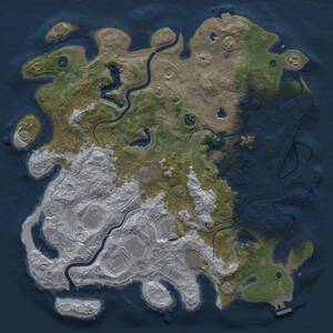 Thumbnail Rust Map: Procedural Map, Size: 4500, Seed: 664274081, 17 Monuments