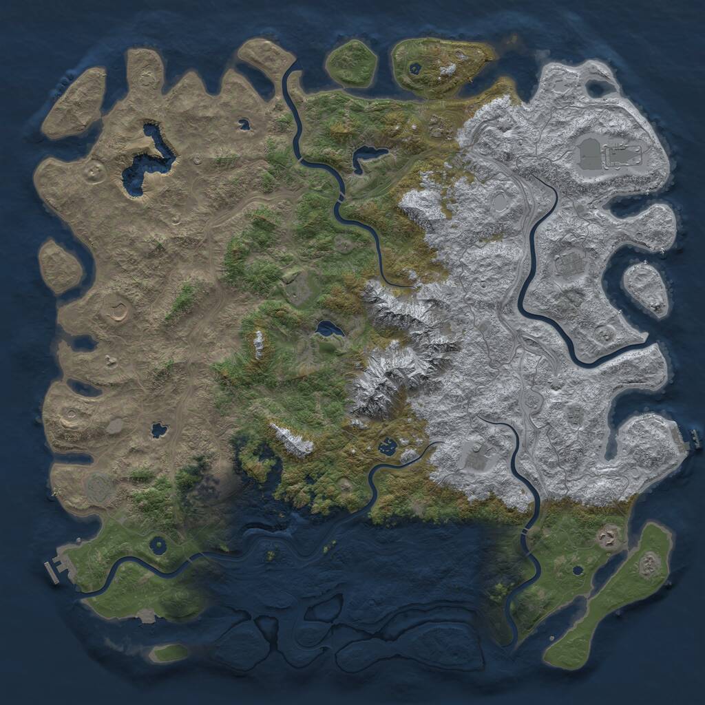 Rust Map: Procedural Map, Size: 5998, Seed: 139554931, 17 Monuments