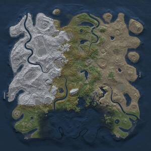 Thumbnail Rust Map: Procedural Map, Size: 4750, Seed: 168815292, 17 Monuments