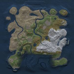 Thumbnail Rust Map: Procedural Map, Size: 3500, Seed: 1860477019, 13 Monuments