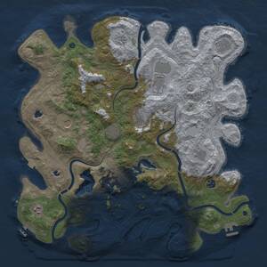 Thumbnail Rust Map: Procedural Map, Size: 4500, Seed: 572722396, 17 Monuments