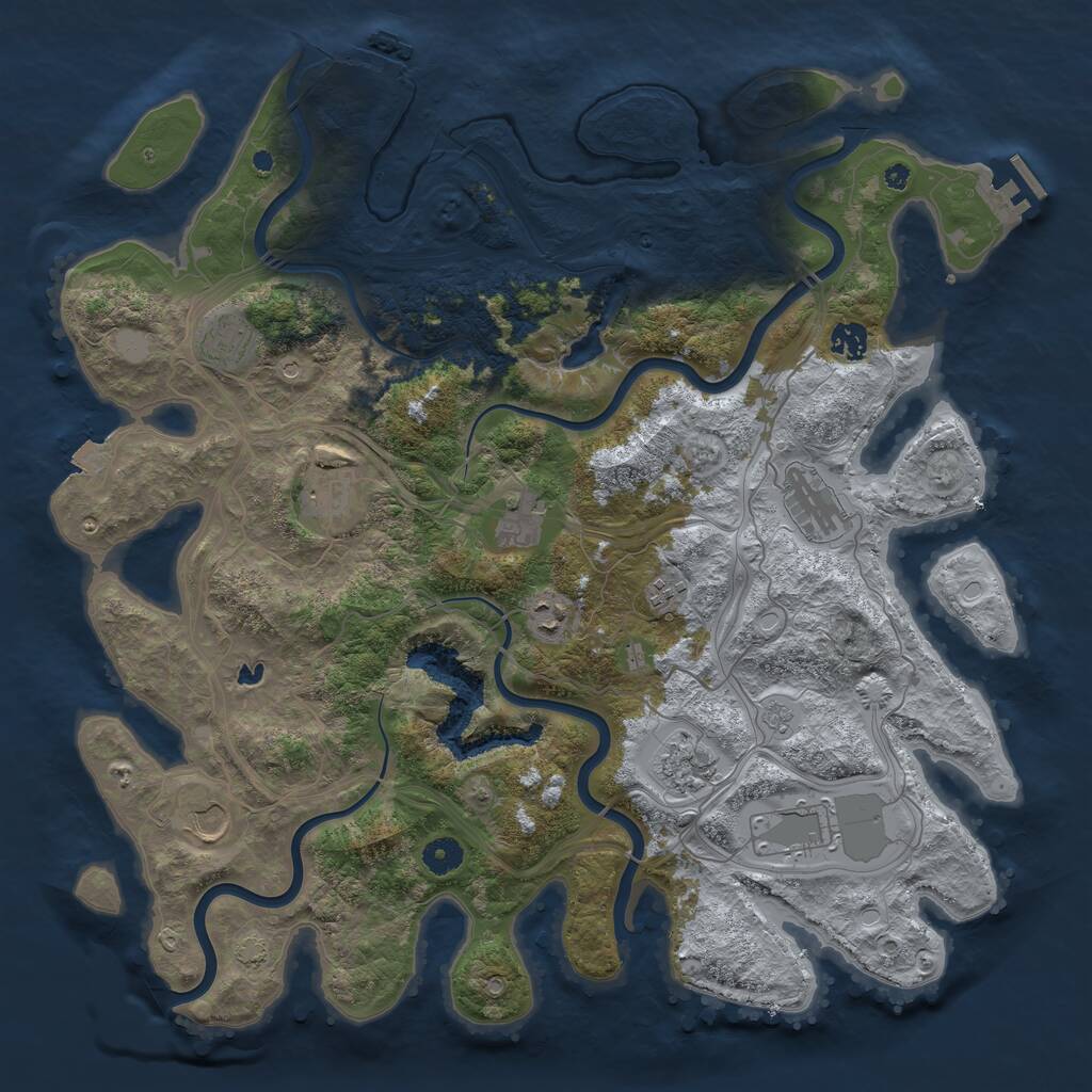 Rust Map: Procedural Map, Size: 4311, Seed: 1379776, 16 Monuments
