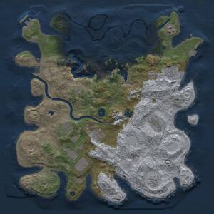 Thumbnail Rust Map: Procedural Map, Size: 4000, Seed: 2000523025, 15 Monuments