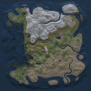 Thumbnail Rust Map: Procedural Map, Size: 4250, Seed: 756451863, 15 Monuments
