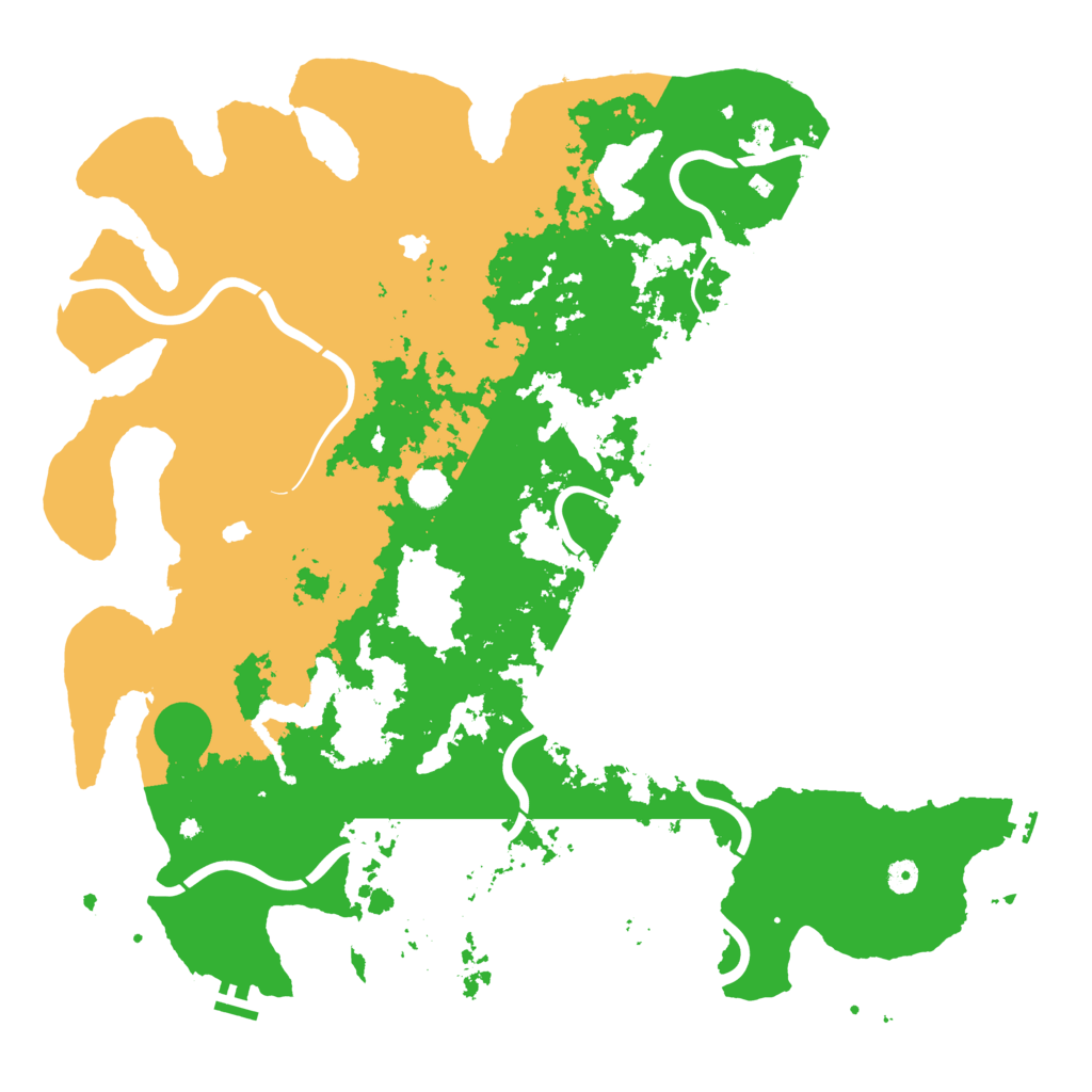Biome Rust Map: Procedural Map, Size: 5000, Seed: 971239617