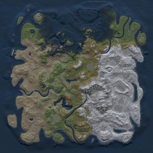 Thumbnail Rust Map: Procedural Map, Size: 5000, Seed: 446336643, 17 Monuments