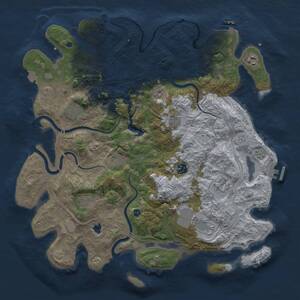 Thumbnail Rust Map: Procedural Map, Size: 4250, Seed: 307780209, 15 Monuments