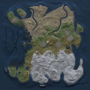 Thumbnail Rust Map: Procedural Map, Size: 3700, Seed: 1994213910, 17 Monuments