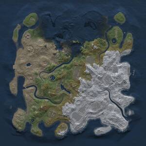 Thumbnail Rust Map: Procedural Map, Size: 4200, Seed: 192628062, 16 Monuments