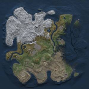 Thumbnail Rust Map: Procedural Map, Size: 3500, Seed: 1399487135, 15 Monuments