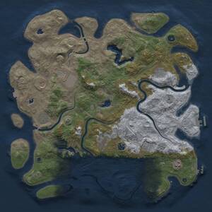 Thumbnail Rust Map: Procedural Map, Size: 4500, Seed: 231429931, 15 Monuments