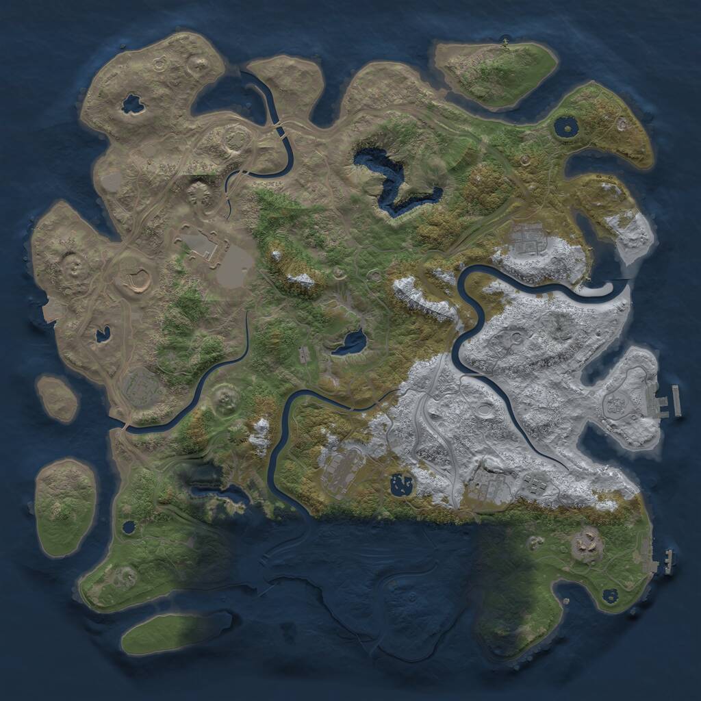 Rust Map: Procedural Map, Size: 4500, Seed: 231429931, 15 Monuments