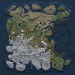 Thumbnail Rust Map: Procedural Map, Size: 4500, Seed: 1277783932, 16 Monuments