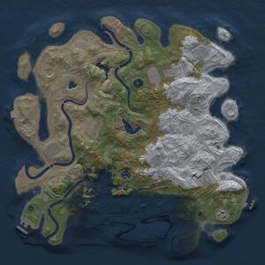 Thumbnail Rust Map: Procedural Map, Size: 4250, Seed: 593455514, 16 Monuments