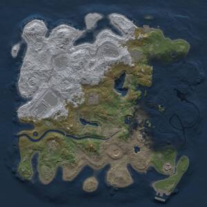 Thumbnail Rust Map: Procedural Map, Size: 4000, Seed: 72591, 16 Monuments