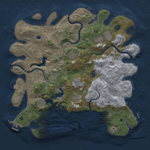 Thumbnail Rust Map: Procedural Map, Size: 4250, Seed: 186128089, 16 Monuments