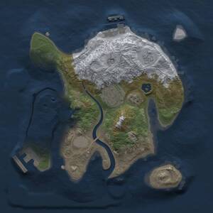 Thumbnail Rust Map: Procedural Map, Size: 2200, Seed: 111177775, 6 Monuments