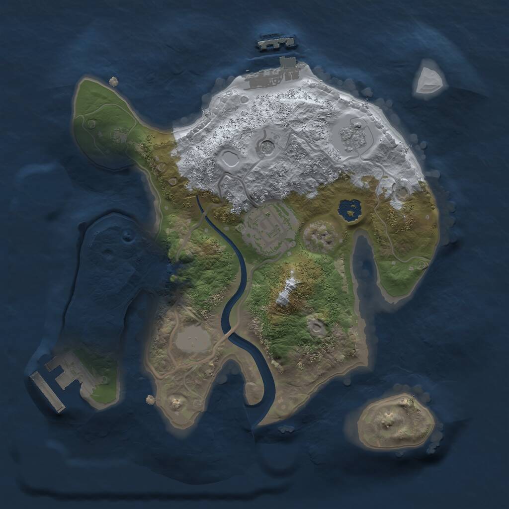 Rust Map: Procedural Map, Size: 2200, Seed: 111177775, 6 Monuments