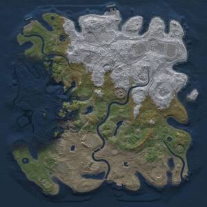 Thumbnail Rust Map: Procedural Map, Size: 4500, Seed: 24865194, 16 Monuments