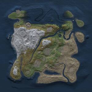 Thumbnail Rust Map: Procedural Map, Size: 3000, Seed: 792937415, 10 Monuments