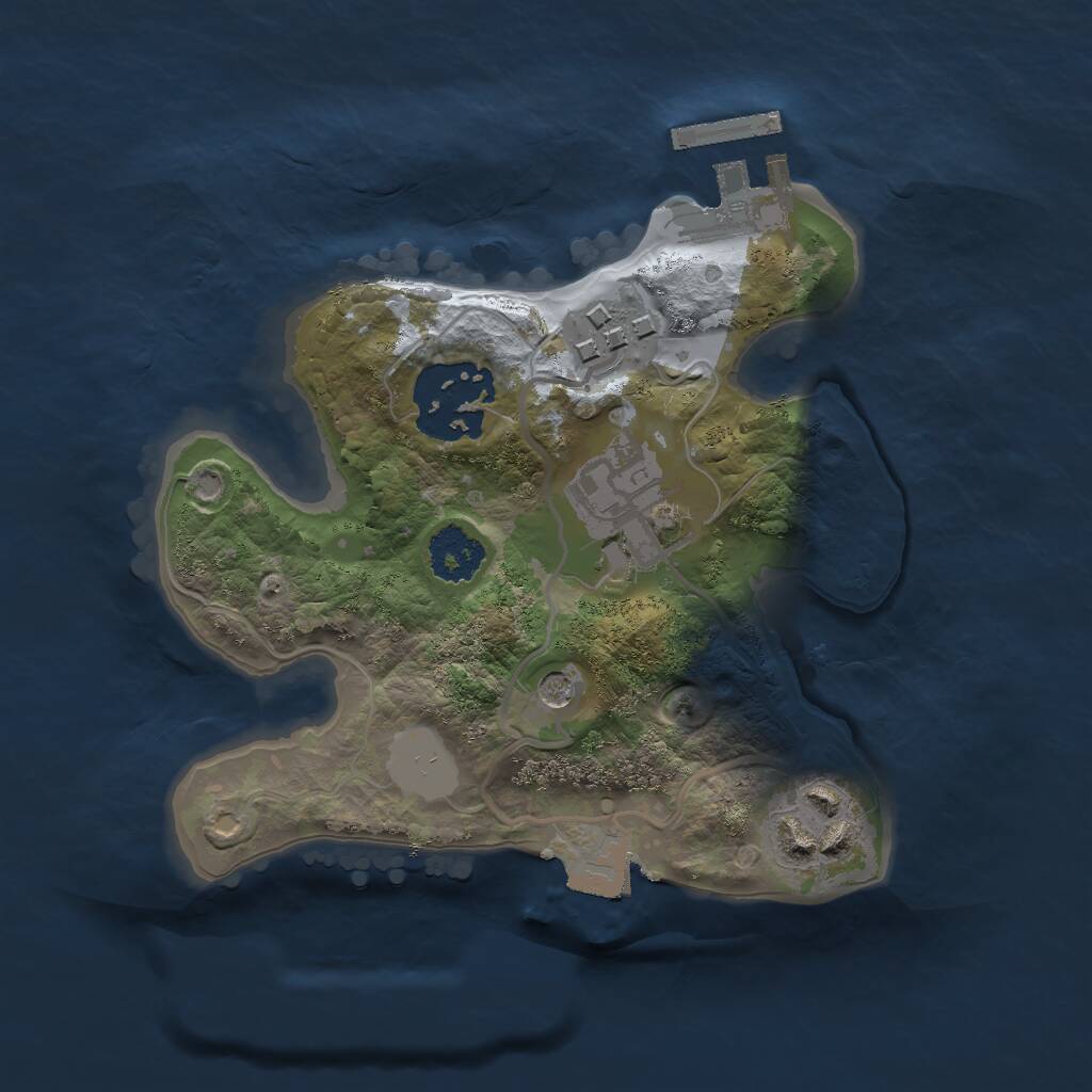 Rust Map: Procedural Map, Size: 2000, Seed: 324577547, 7 Monuments