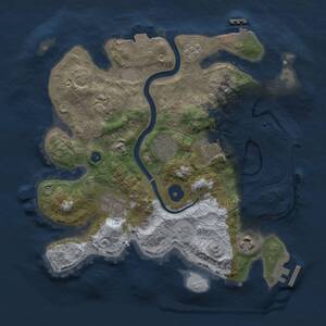 Thumbnail Rust Map: Procedural Map, Size: 3000, Seed: 53363519, 12 Monuments