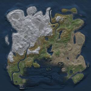 Thumbnail Rust Map: Procedural Map, Size: 4000, Seed: 2110818483, 17 Monuments